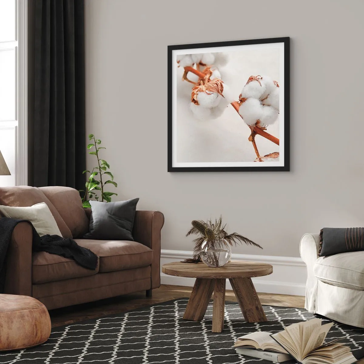 Plakat i sort ramme - Bare kramme - 30x30 cm