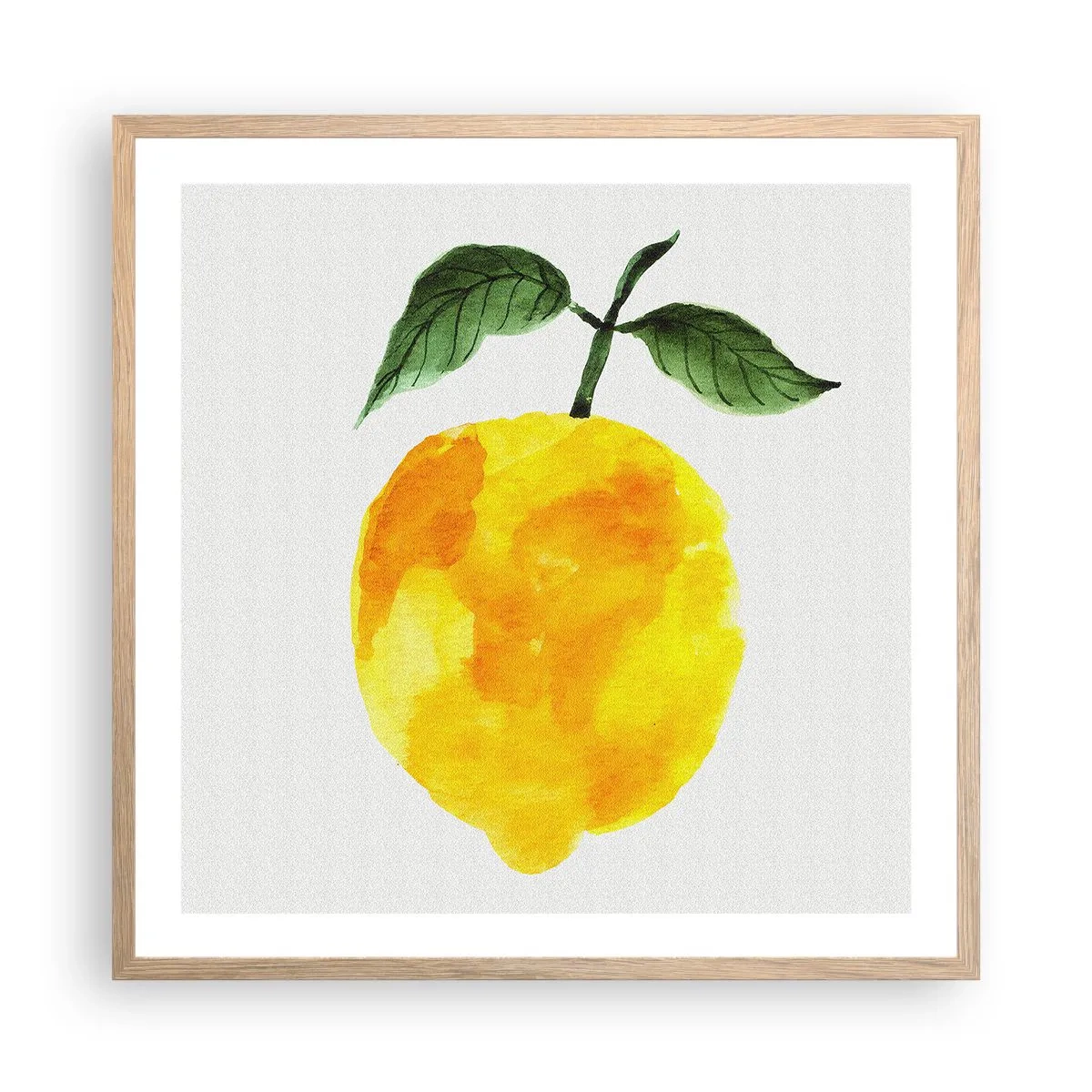 Plakat i ramme af lyst egetræ - Hvordan man kender smagen af solen - 60x60 cm