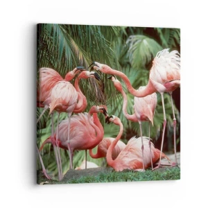 Lærredstryk - Billede på lærred - Sladder om eftermiddagen - 30x30 cm