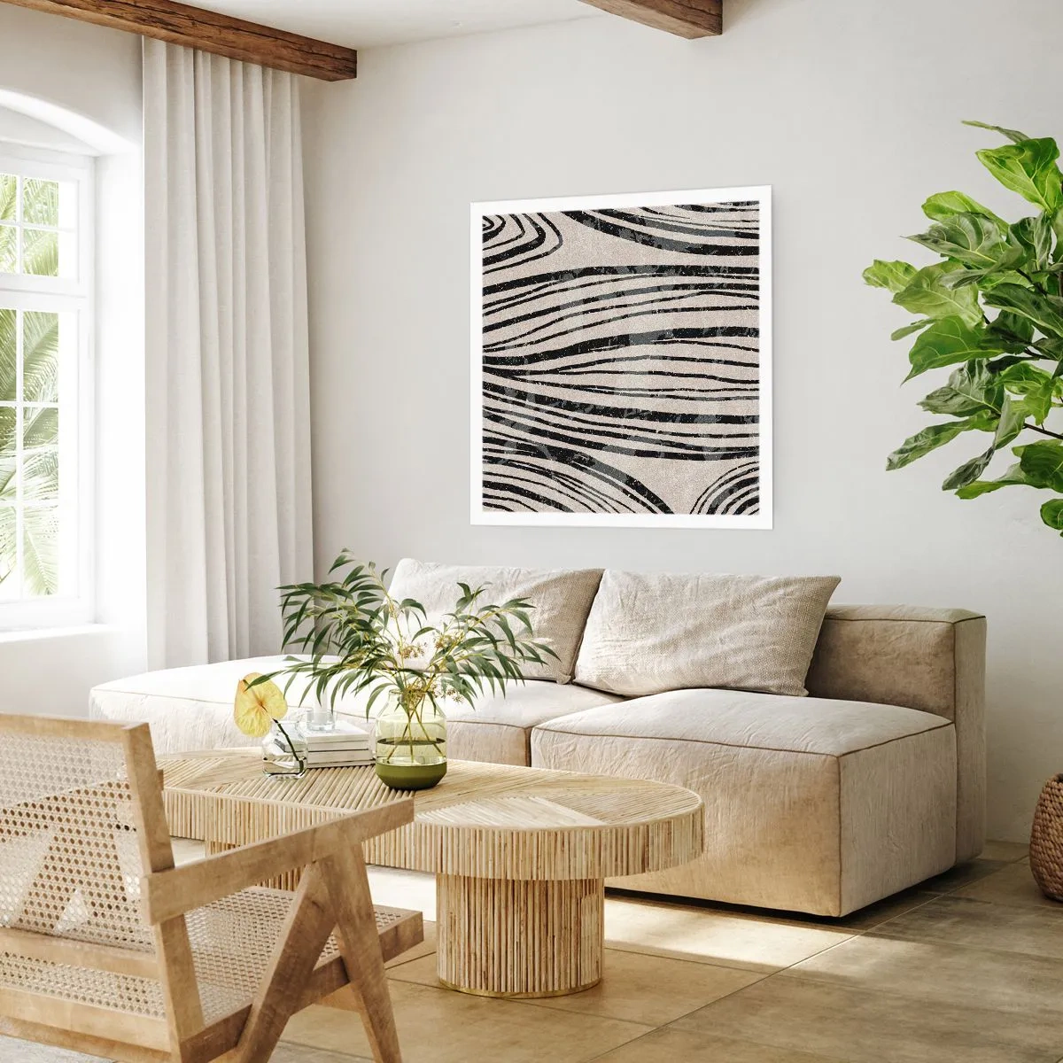 Plakat - Et spild af linjer - 40x40 cm