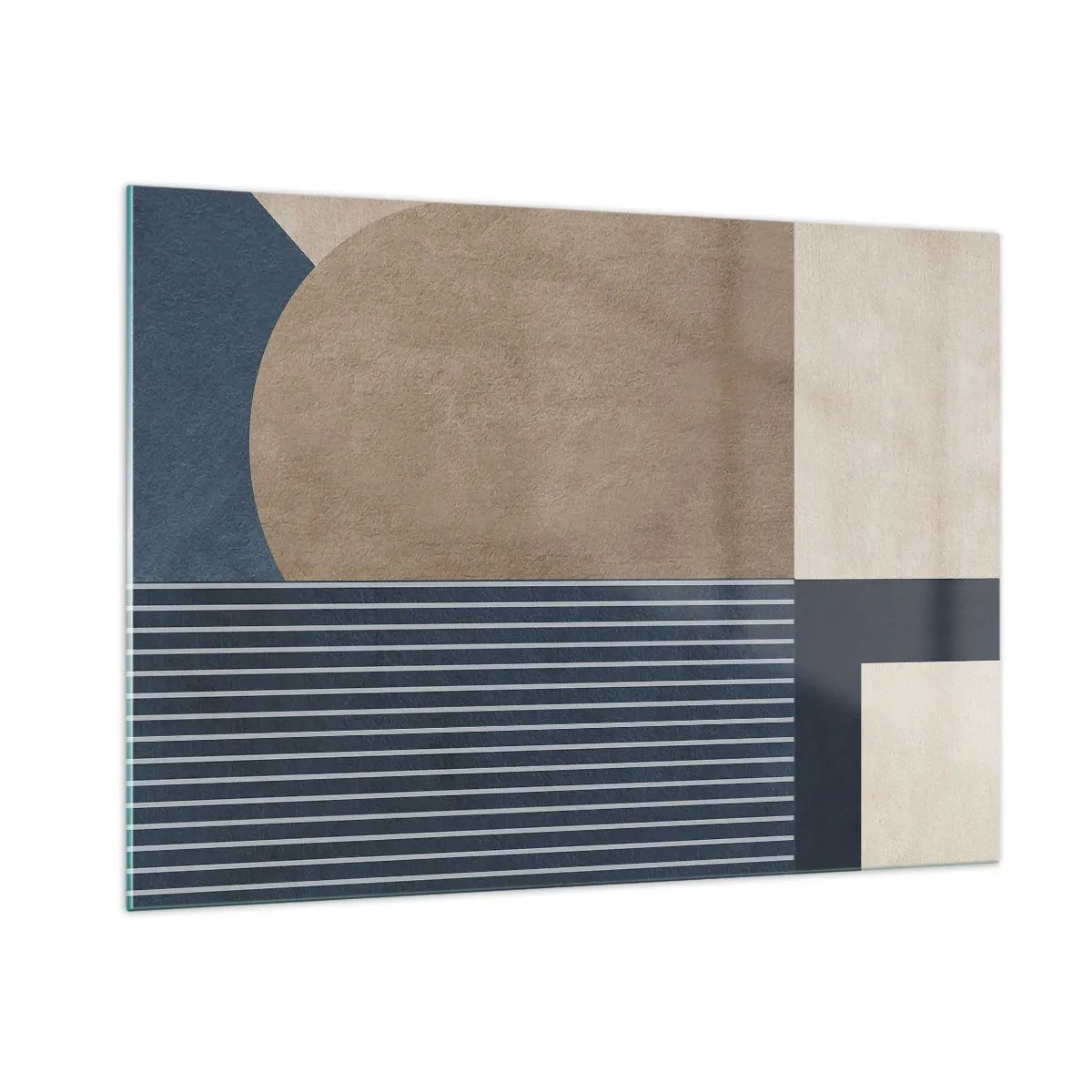 Billede på glas - En komposition af enkelhed og rundhed - 100x70 cm