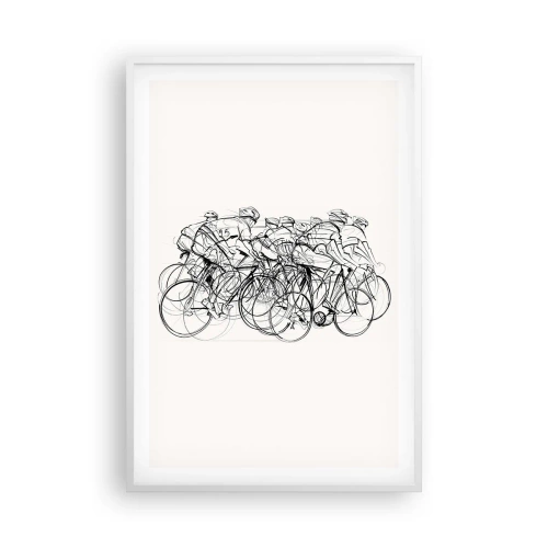 Plakat i hvid ramme - Sammen i et team - 61x91 cm