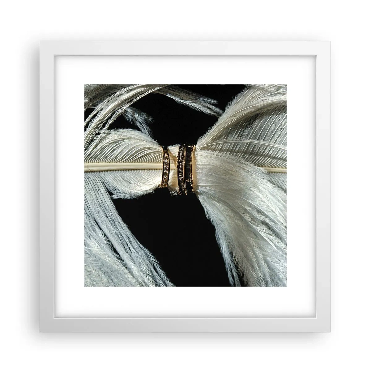 Plakat i hvid ramme - ...og jeg vil ikke forlade dig... - 30x30 cm