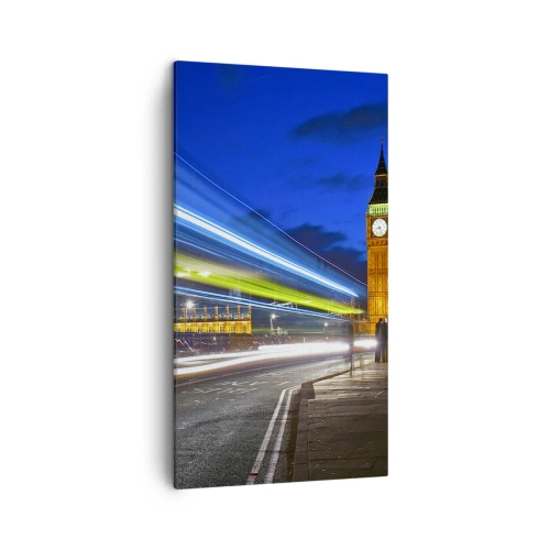 Lærredstryk - Billede på lærred - Under Big Ben's øjne - 45x80 cm