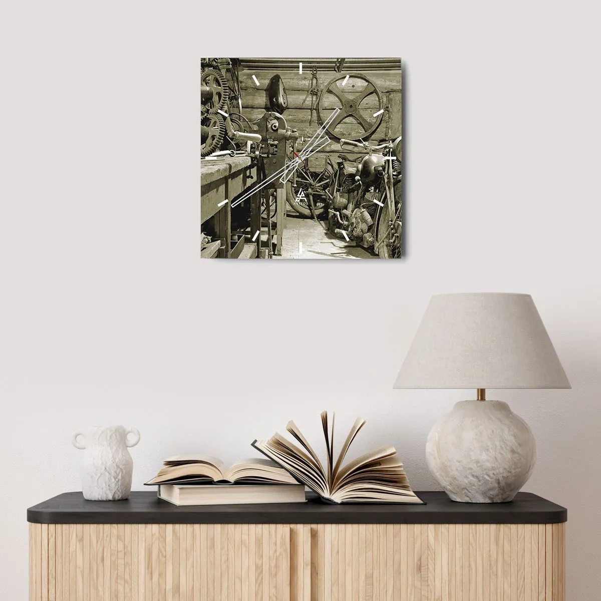 Vægur, Uret - I onkel Wladeks skur - 40x40 cm