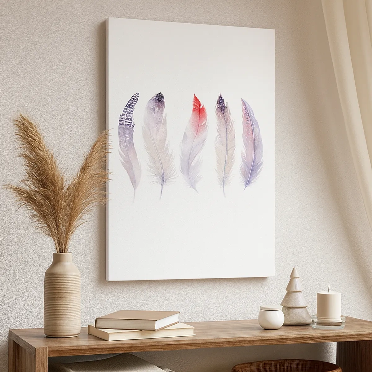 Lærredstryk - Billede på lærred - Delikat som en flerfarvet tåge - 50x70 cm