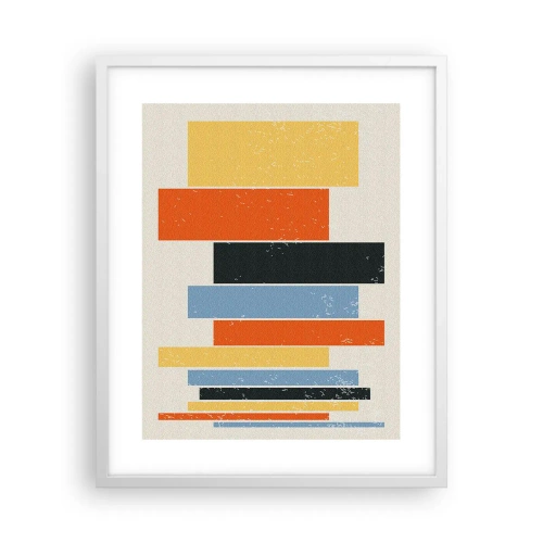 Plakat i hvid ramme - Optagelse af musik - 40x50 cm