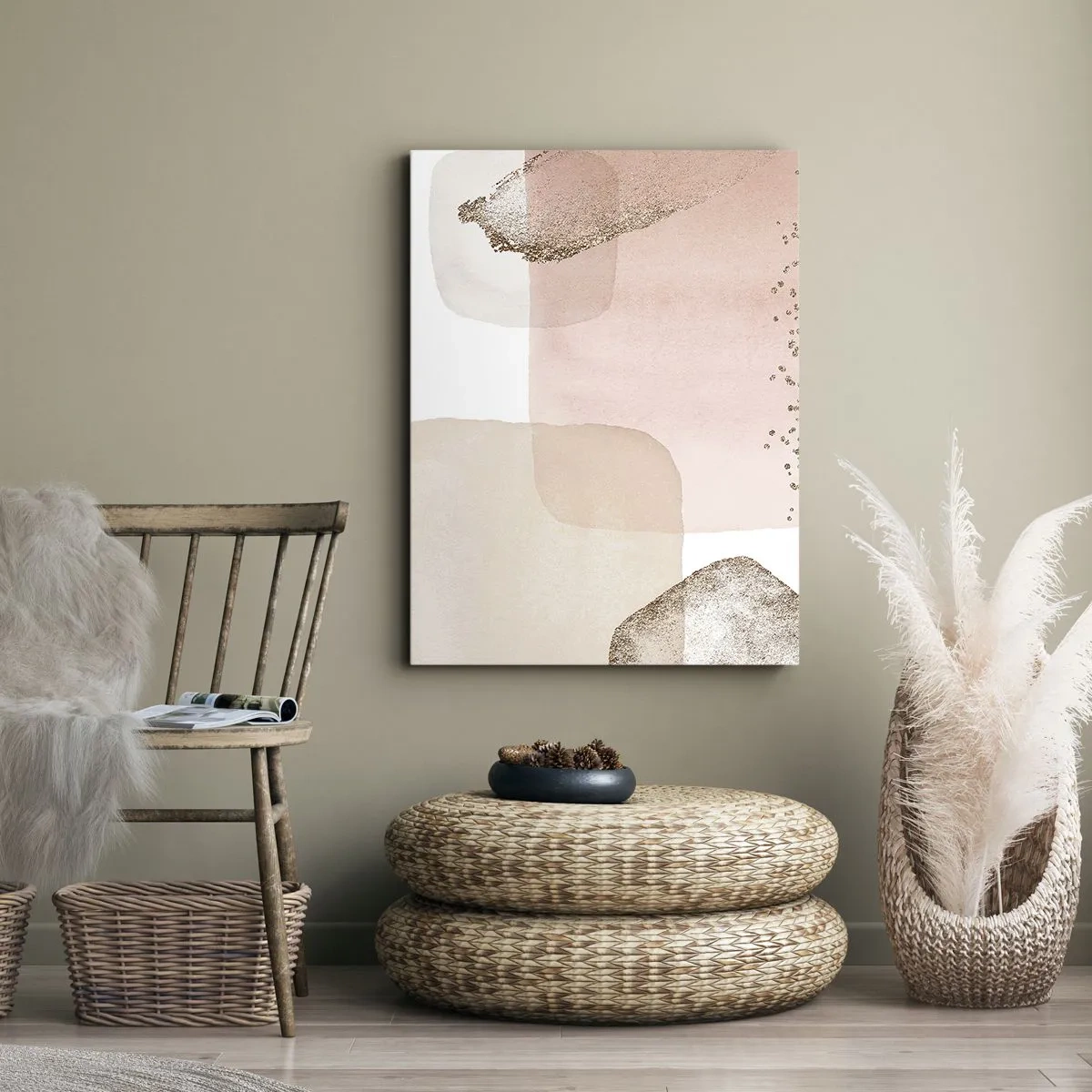 Lærredstryk - Billede på lærred - Et kig gennem farver - 45x80 cm