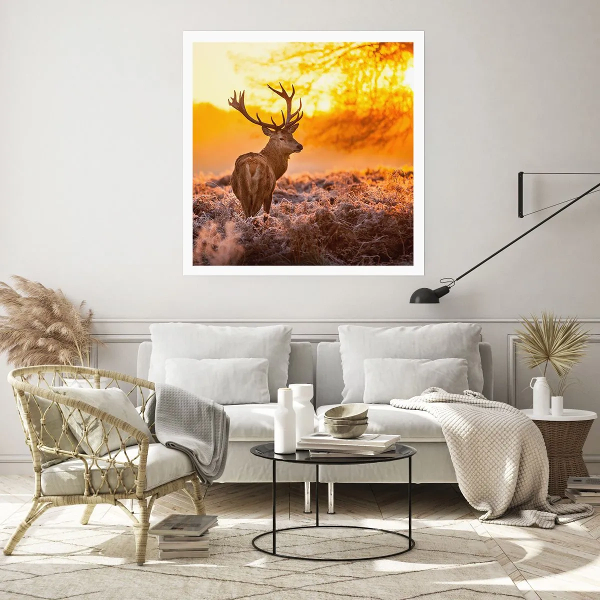 Plakat - Kongen af efterårsskoven - 60x60 cm