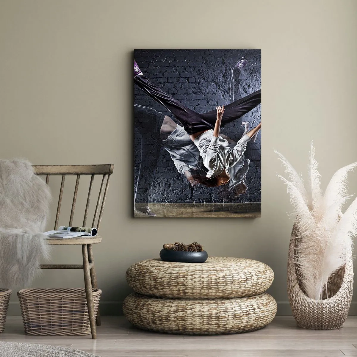 Lærredstryk - Billede på lærred - Gadestjerne - 65x120 cm