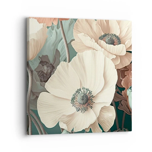 Lærredstryk - Billede på lærred - Valmuernes hvisken - 30x30 cm