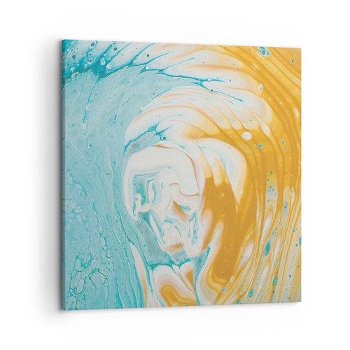 Lærredstryk - Billede på lærred - Pastel hvirvel - 50x50 cm