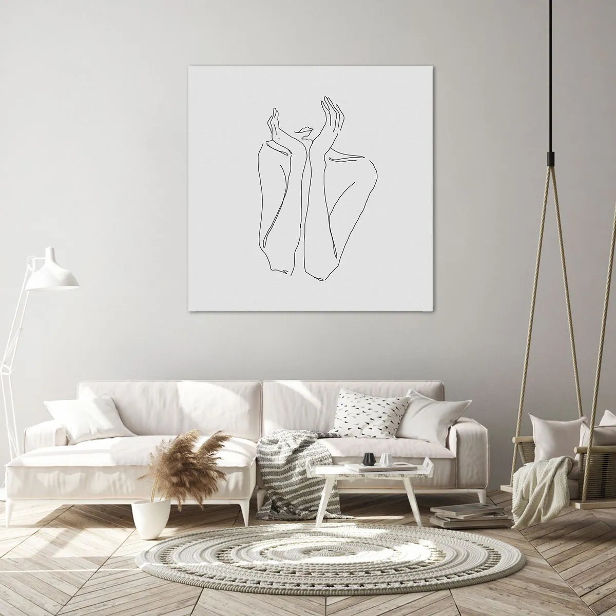 Lærredstryk - Billede på lærred - Hvad piger drømmer om - 70x70 cm