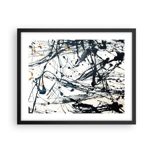 Plakat i sort ramme - Ekspressionistisk abstraktion - 50x40 cm
