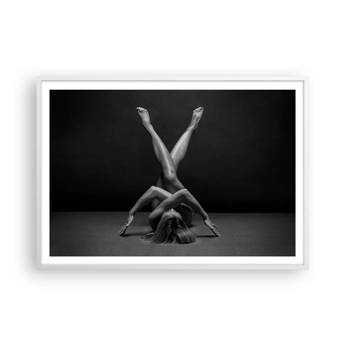 Plakat i hvid ramme - Nøgenhedens geometri - 100x70 cm