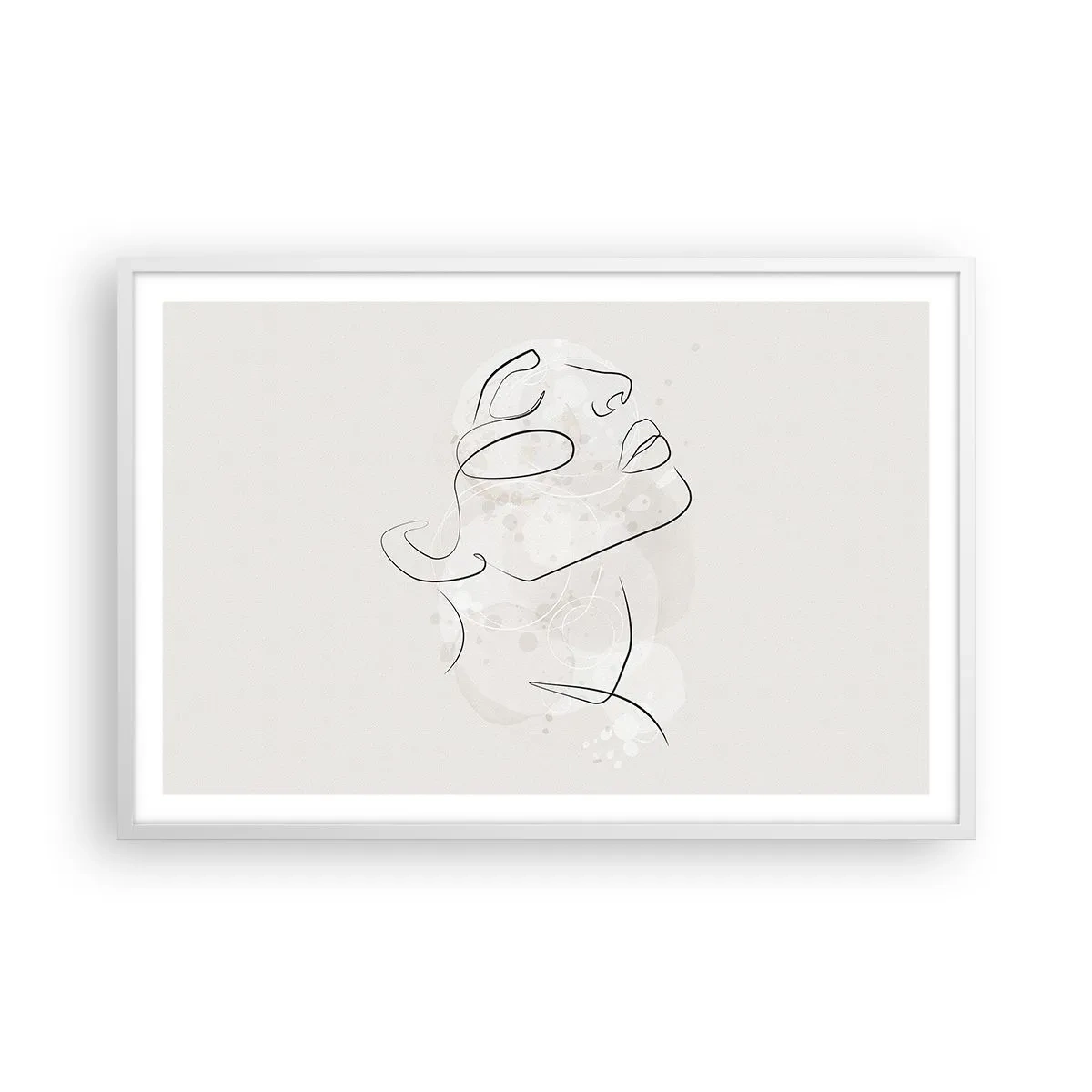 Plakat i hvid ramme - Skitse af drømmen - 91x61 cm