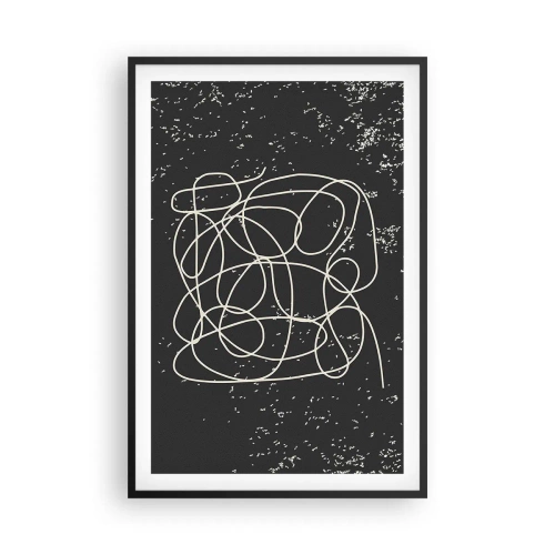 Plakat i sort ramme - Vandrende tanker - 61x91 cm