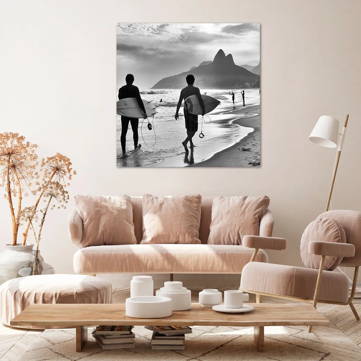 Lærredstryk - Billede på lærred - Samba til én bølge - 70x70 cm