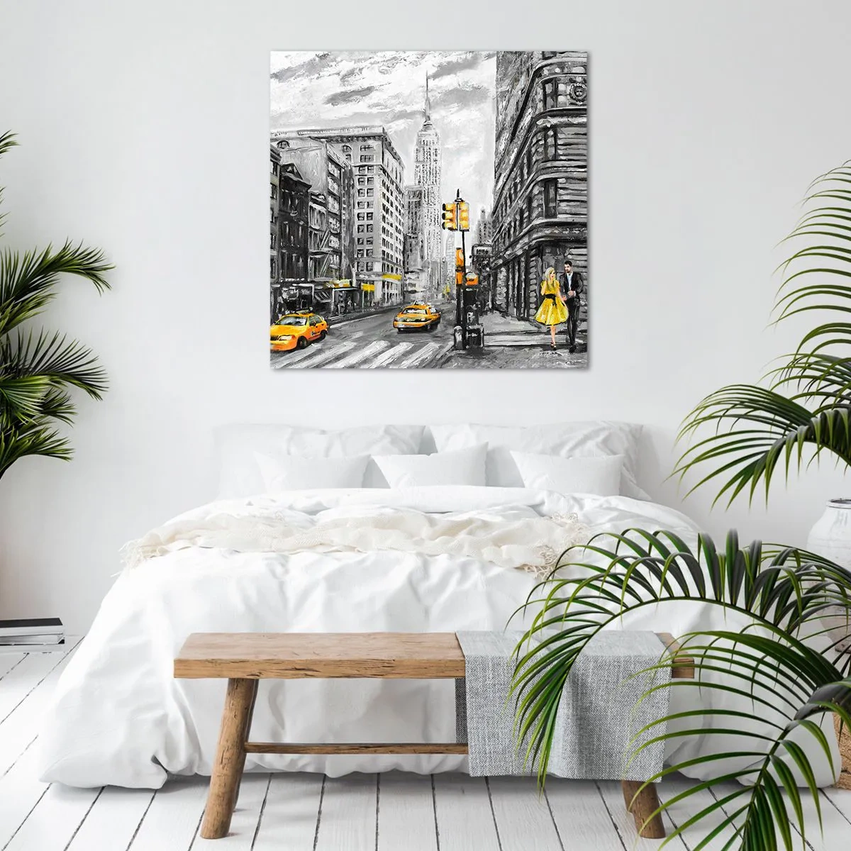 Lærredstryk - Billede på lærred - En fortælling fra New York - 60x60 cm