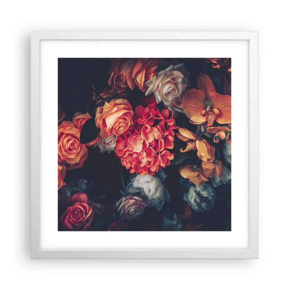 Plakat i hvid ramme - Ligesom de hollandske mestre - 40x40 cm