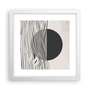 Plakat i hvid ramme - Halvkomposition - 30x30 cm