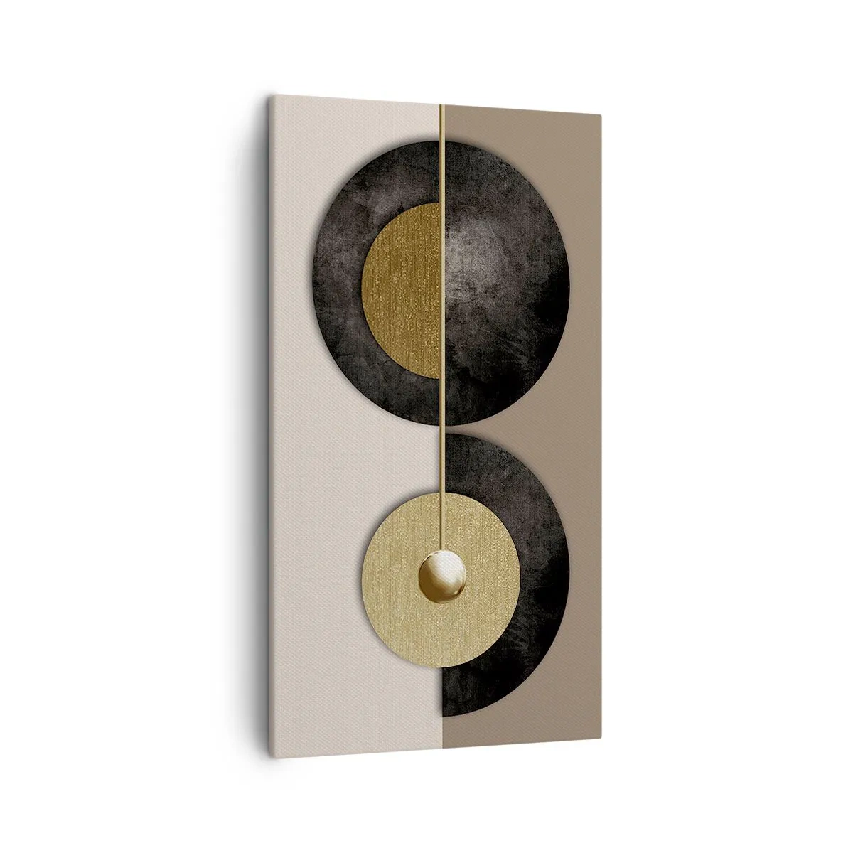 Lærredstryk - Billede på lærred - Variationer omkring en cirkel - 45x80 cm