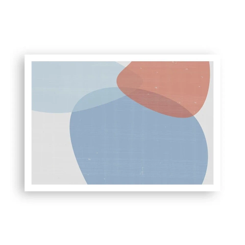 Plakat - Pastelfarvede relationer - 100x70 cm