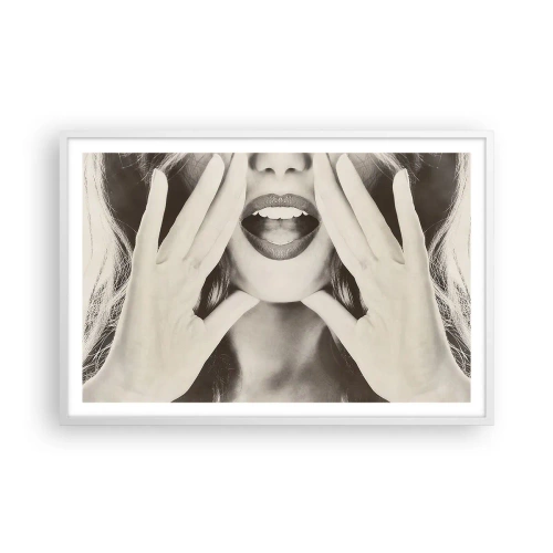 Plakat i hvid ramme - Jeg er på vej! - 91x61 cm