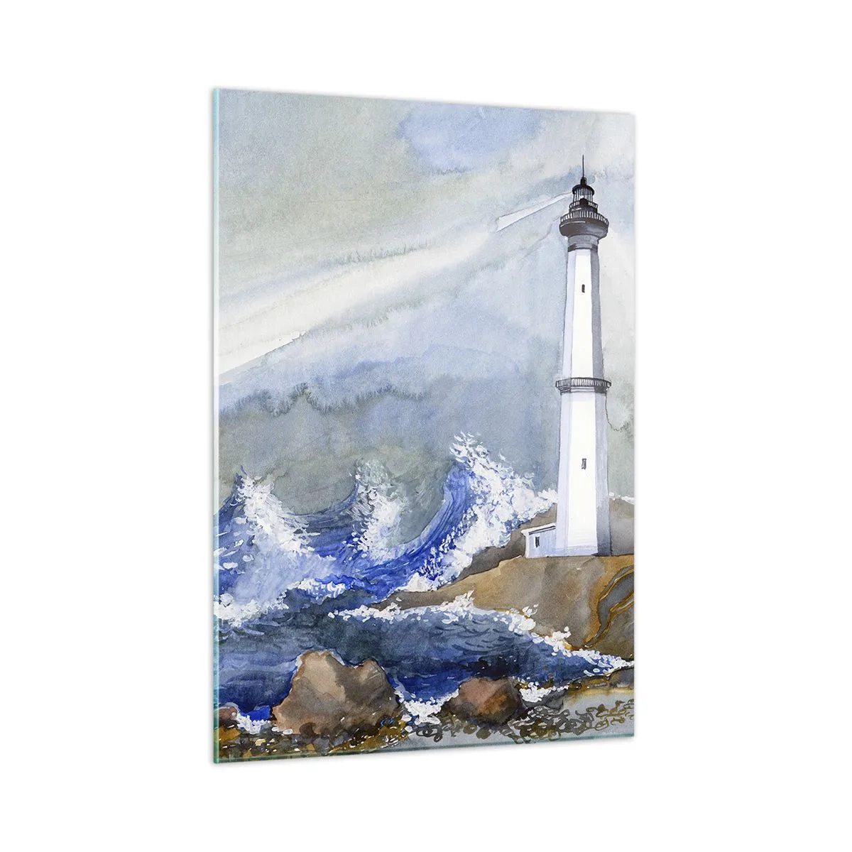 Billede på glas - Mod mørket og stormen - 50x70 cm