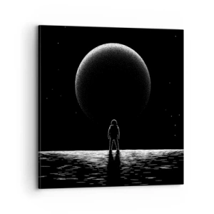 Lærredstryk - Billede på lærred - Ansigt til ansigt - 70x70 cm