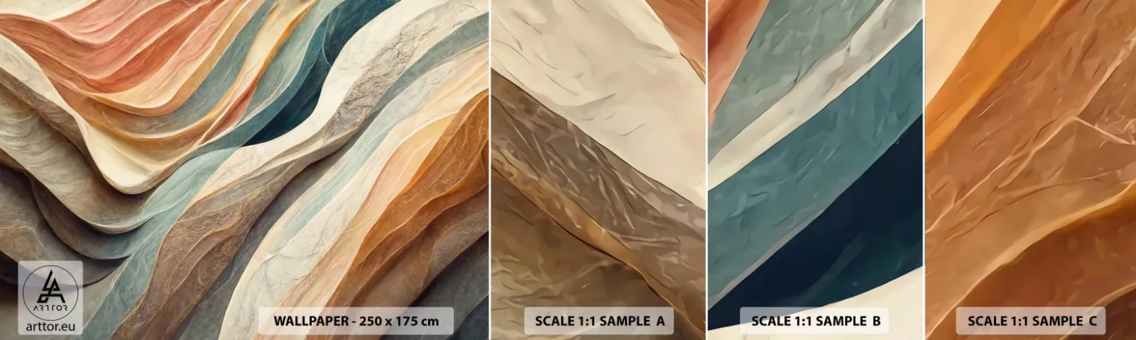 Fototapet Prøve Standard Eco - Øjeblikke før forandring - Struktur, Mønster, Lyse - 100x30 cm