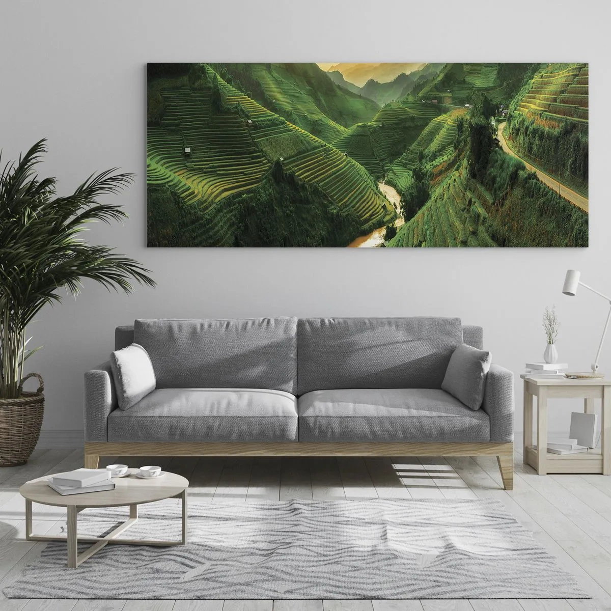 Billede på glas - Vietnamesisk dal - 100x40 cm