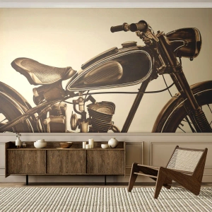 Fototapet på mål Premium Sand - Længsel efter klassikerne - Motorcykel, Årgang, Automotive