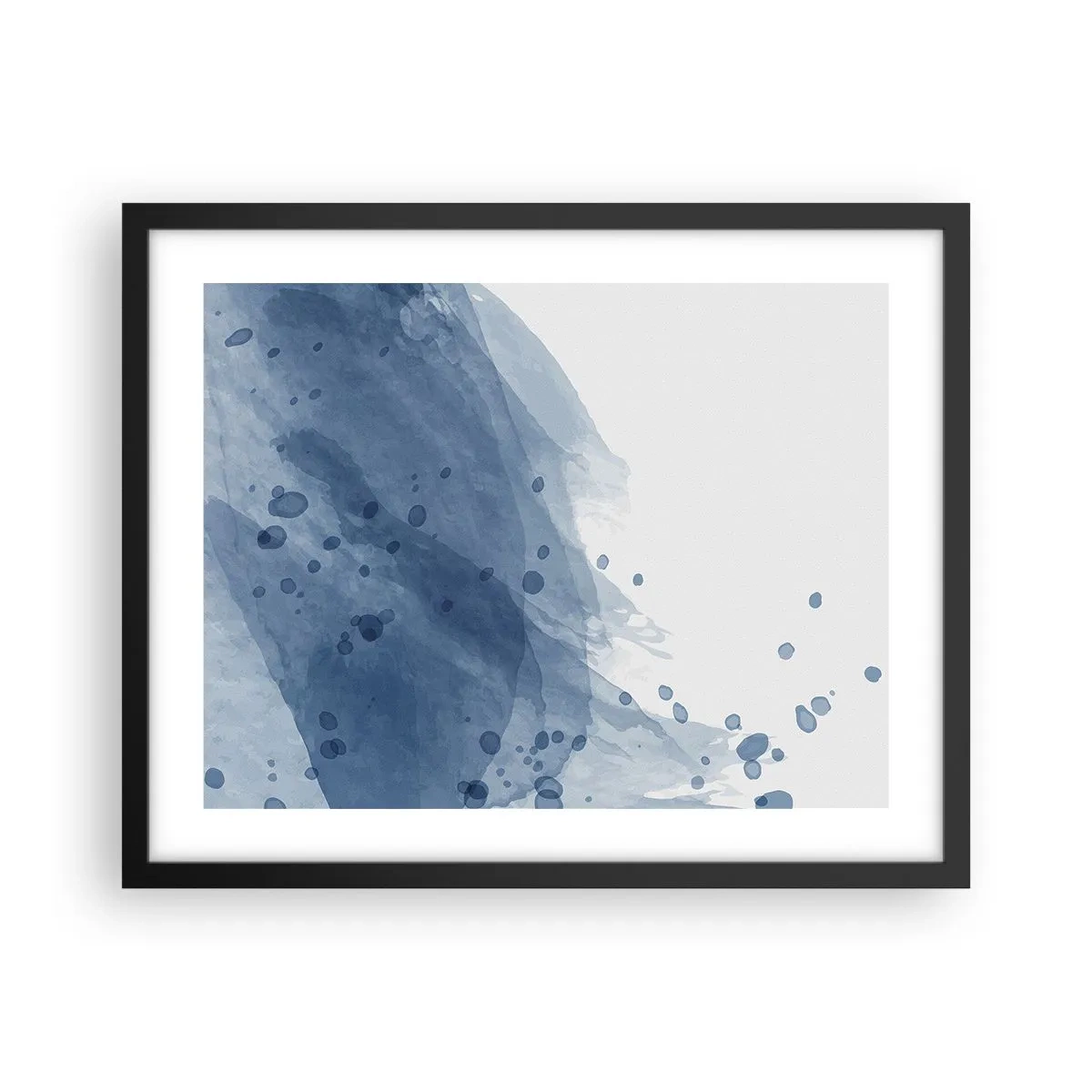 Plakat i sort ramme - Blå tyl - 50x40 cm