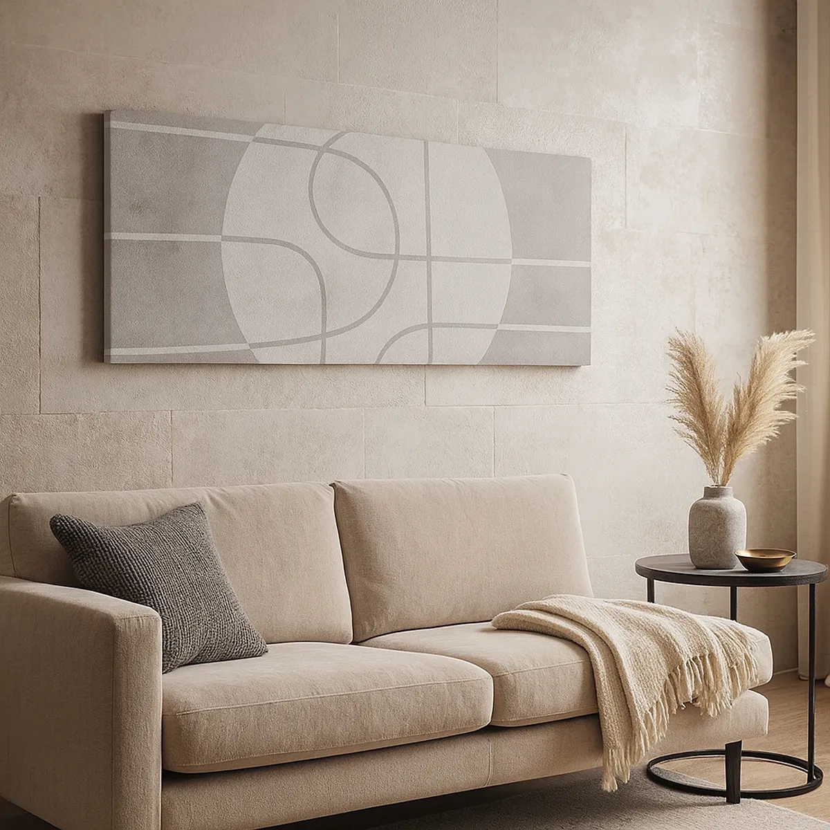 Lærredstryk - Billede på lærred - Cirkulær og lige frem - 30x30 cm