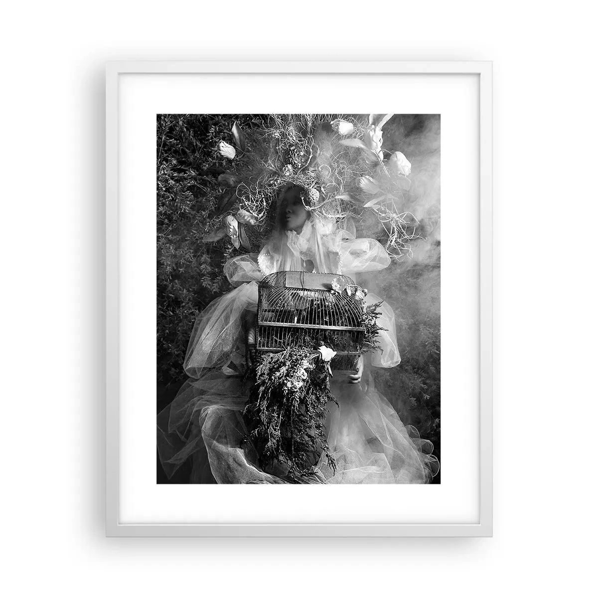 Plakat i hvid ramme - Selve Moder - Naturen - 40x50 cm
