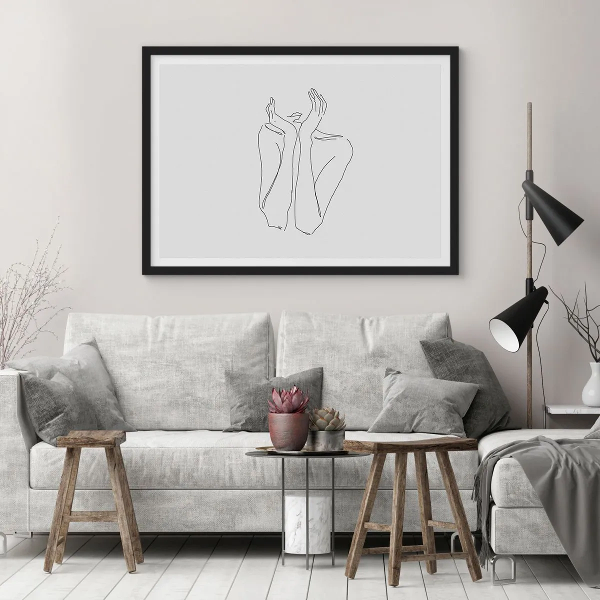 Plakat i sort ramme - Hvad piger drømmer om - 70x50 cm