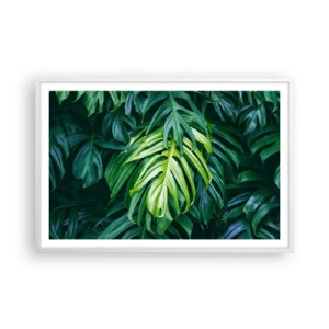 Plakat i hvid ramme - Fordyb dig i friskhed - 91x61 cm