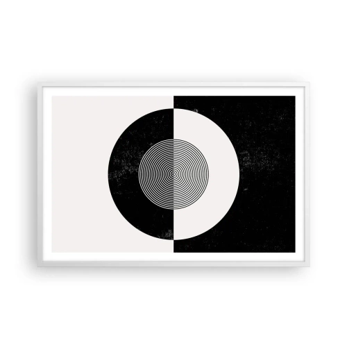 Plakat i hvid ramme - Harmoni i sort og hvidt - 91x61 cm