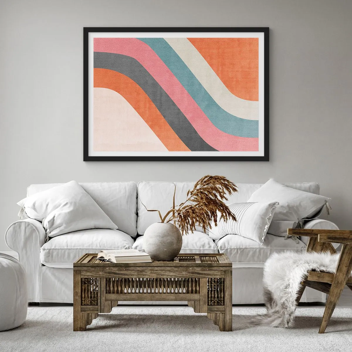 Plakat i sort ramme - Diagonal komposition - bevægelse - 50x40 cm