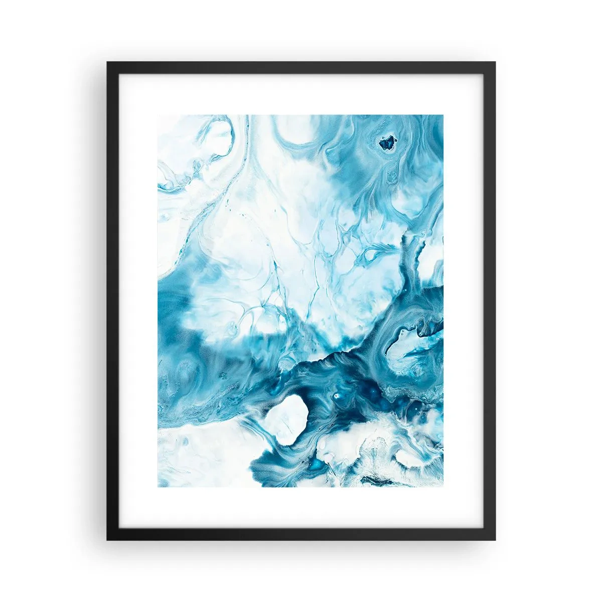 Plakat i sort ramme - Blå koncert - 40x50 cm