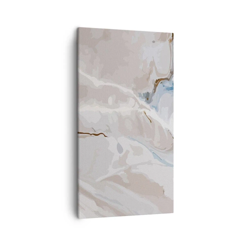 Lærredstryk - Billede på lærred - Blå slynger sig under det hvide - 45x80 cm