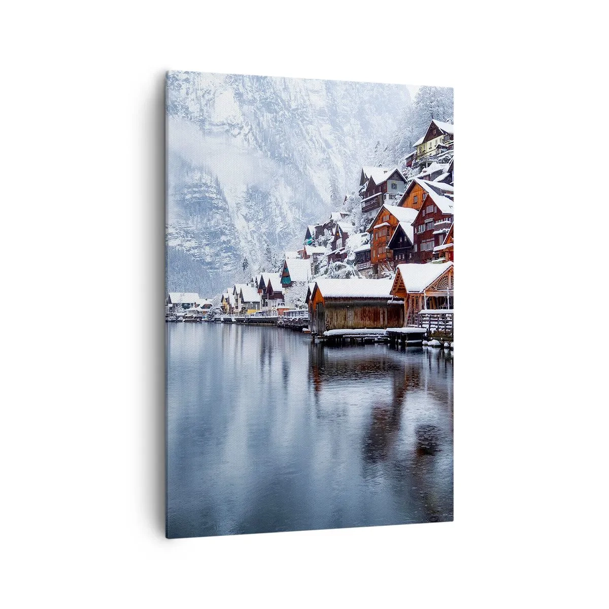 Lærredstryk - Billede på lærred - I en vinterdekoration - 70x100 cm