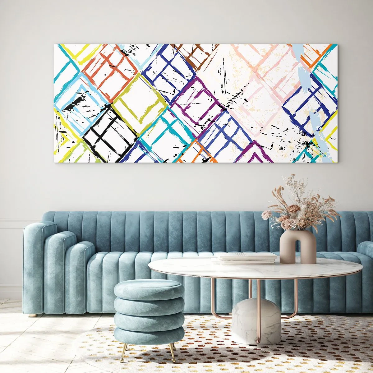 Billede på glas - Celler til udlejning - 100x40 cm