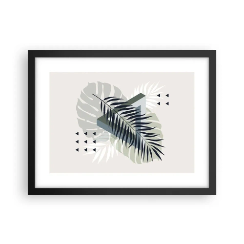 Plakat i sort ramme - Natur og geometri - to ordener? - 40x30 cm