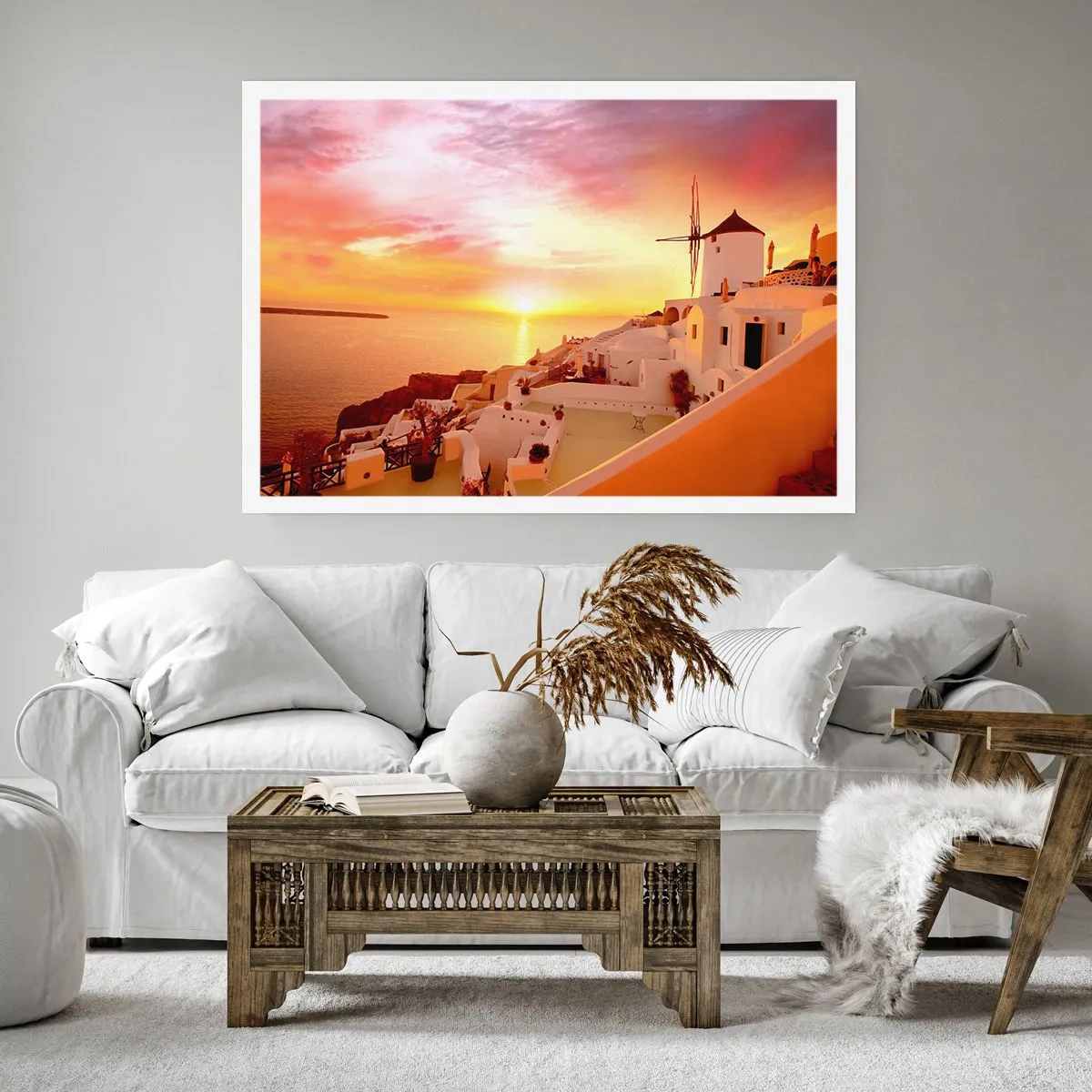 Plakat - Opløses i hvidt og guld - 100x70 cm