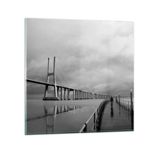 Billede på glas - Til hver, hvad han fortjener - 60x60 cm