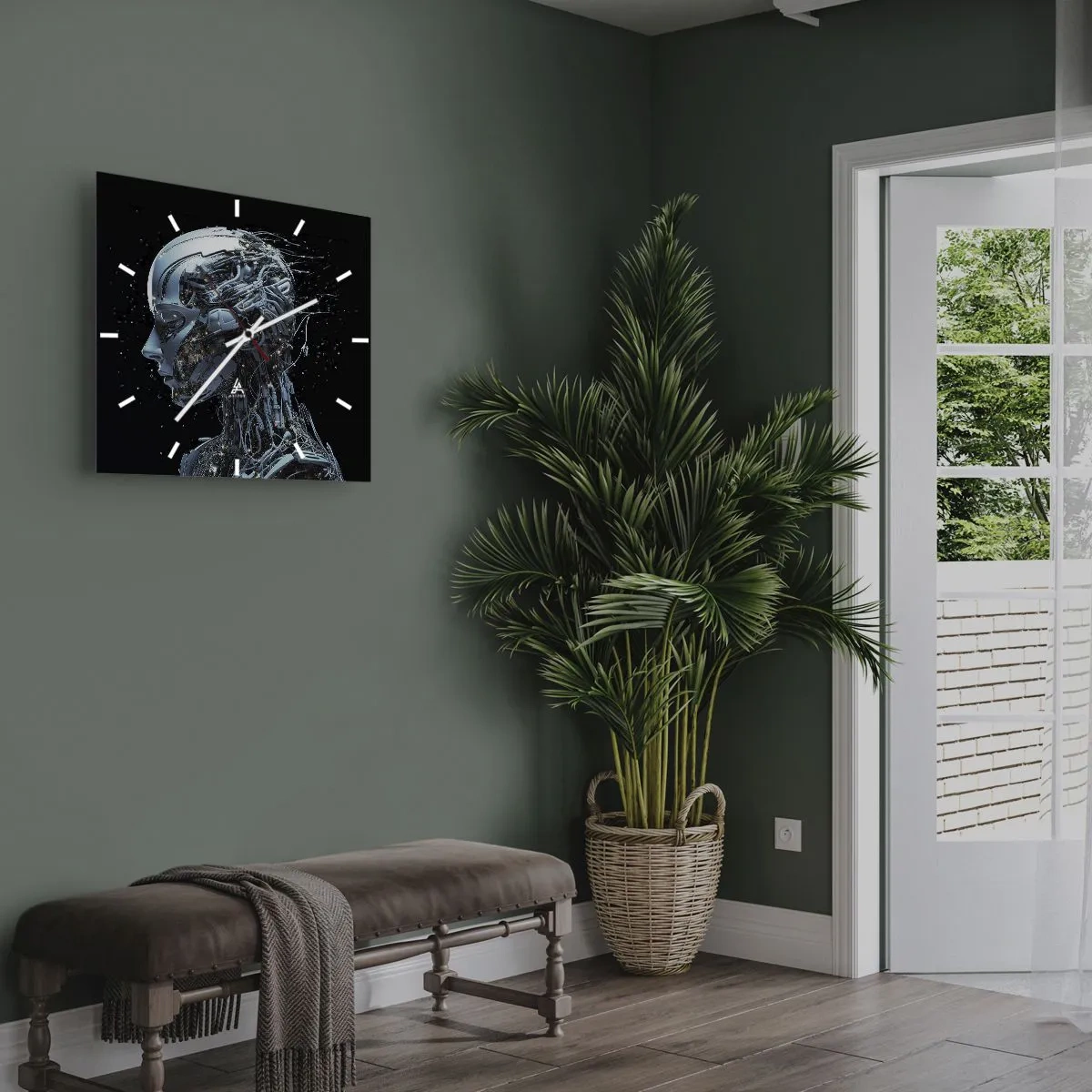 Vægur, Uret - Teknologi er en kvinde - 30x30 cm