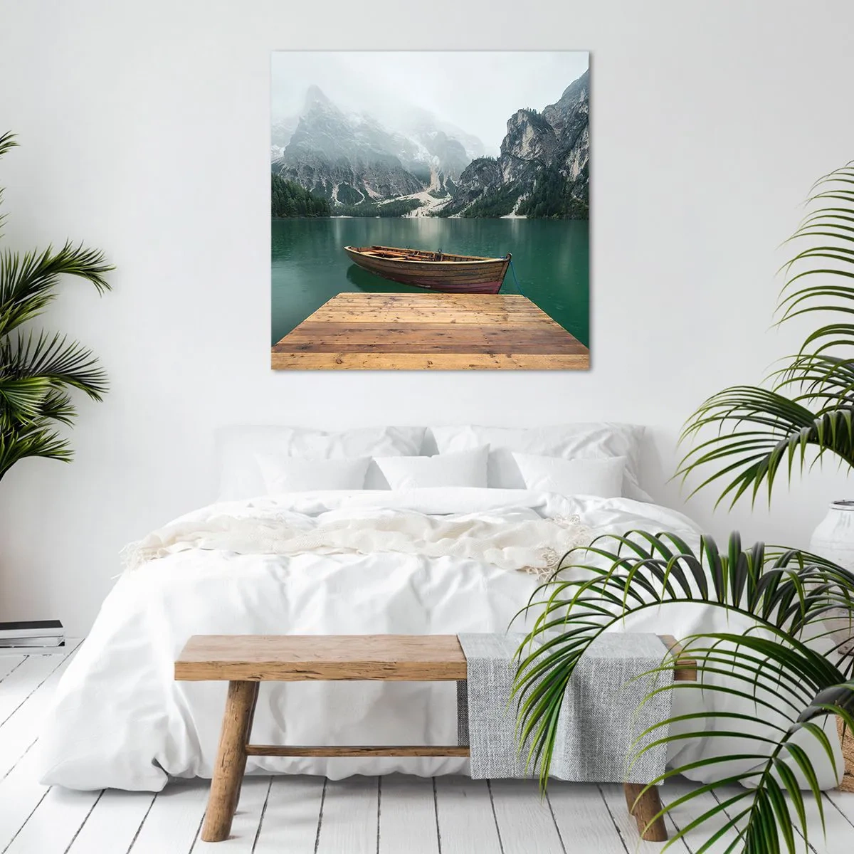 Lærredstryk - Billede på lærred - "Og stolte pander" - 40x40 cm