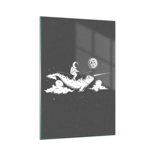 Billede på glas - Rumrytter - 80x120 cm